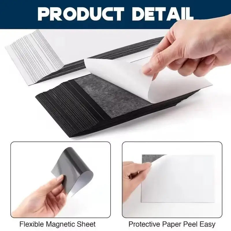 20 Sheets 2x3.5 Inch Self Adhesive Magnetic Business Cards Peel and Stick Magnet Stickers for Business Professionals