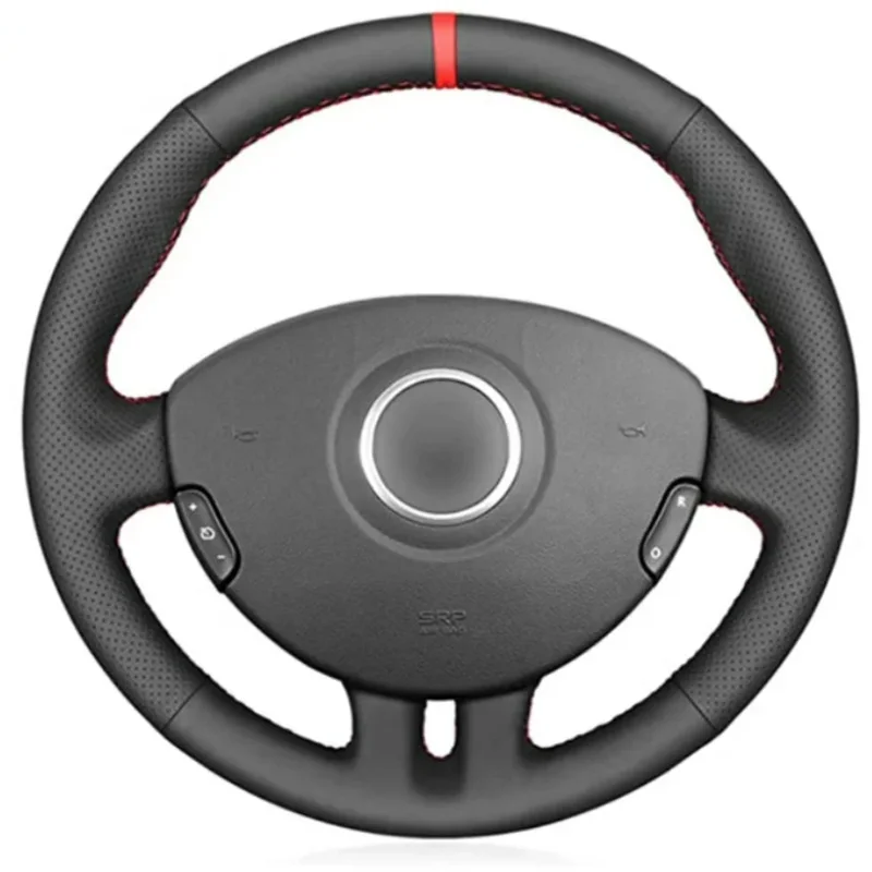 Hand Stitched car Steering Wheel Cover Fit for Renault Clio 3 2005 2006 2007 2008 2009 2010 2011 2012 2013 Braid Accessorie