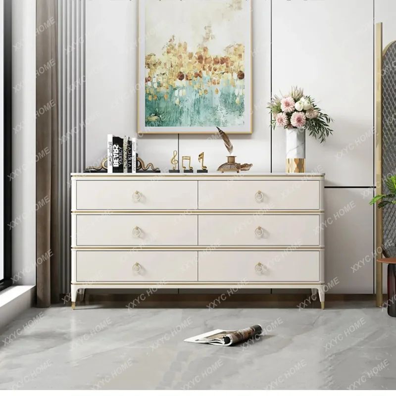 XXlight luxury chest cabinet solid wood bedroom drawer storage cabinet modern simplicity