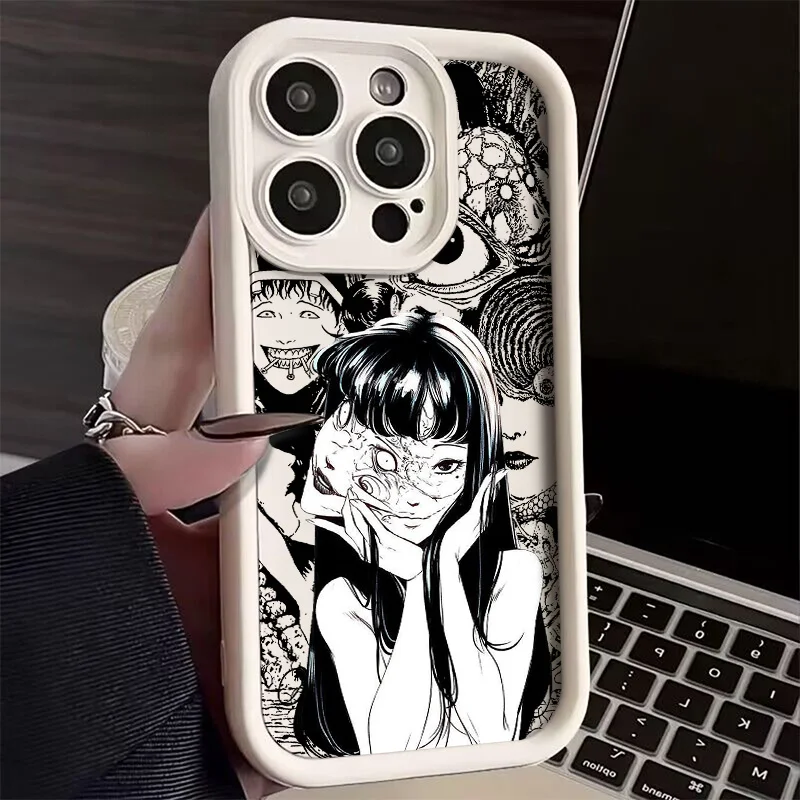 حافظة هاتف لهاتف Comic Junji Ito Terror Horror Xiaomi Redmi Note 14 13 12s 12 11 10 9s 9 8 7 Pro Plus 4G 5G غطاء خلفي ناعم من البولي يوريثان