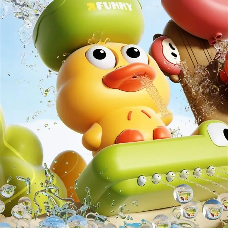 

Малыш для ванной игрушки игра для ванны Set Set Duck and Lion Waterwheel с сильной всасывающей чашкой для привлечения забавного