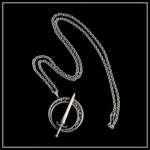 Bean Torpedo Dark Soul Necklace Pendant Dark Moon Sword Around It Is Fashionable and Exquisite