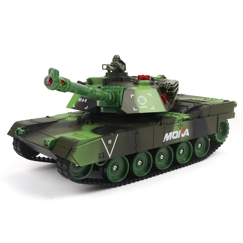 2.4G ultra large battle remote control tank model rechargeable and capable of launching off-road tracked remote control toy car