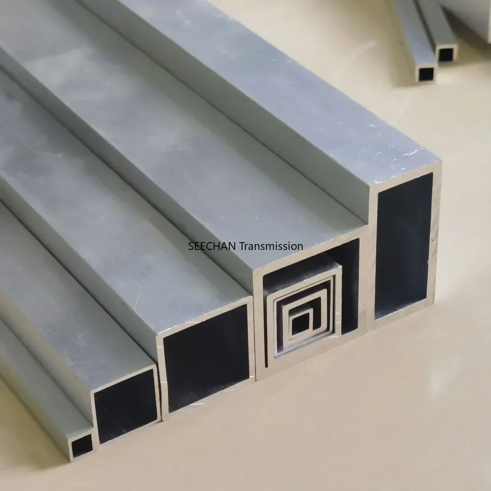 1Pcs Length 300 500mm Aluminium Alloy Square Tube Width 6-50mm Square Profile DIY Decoration Aluminum Square Tube Hollowtube