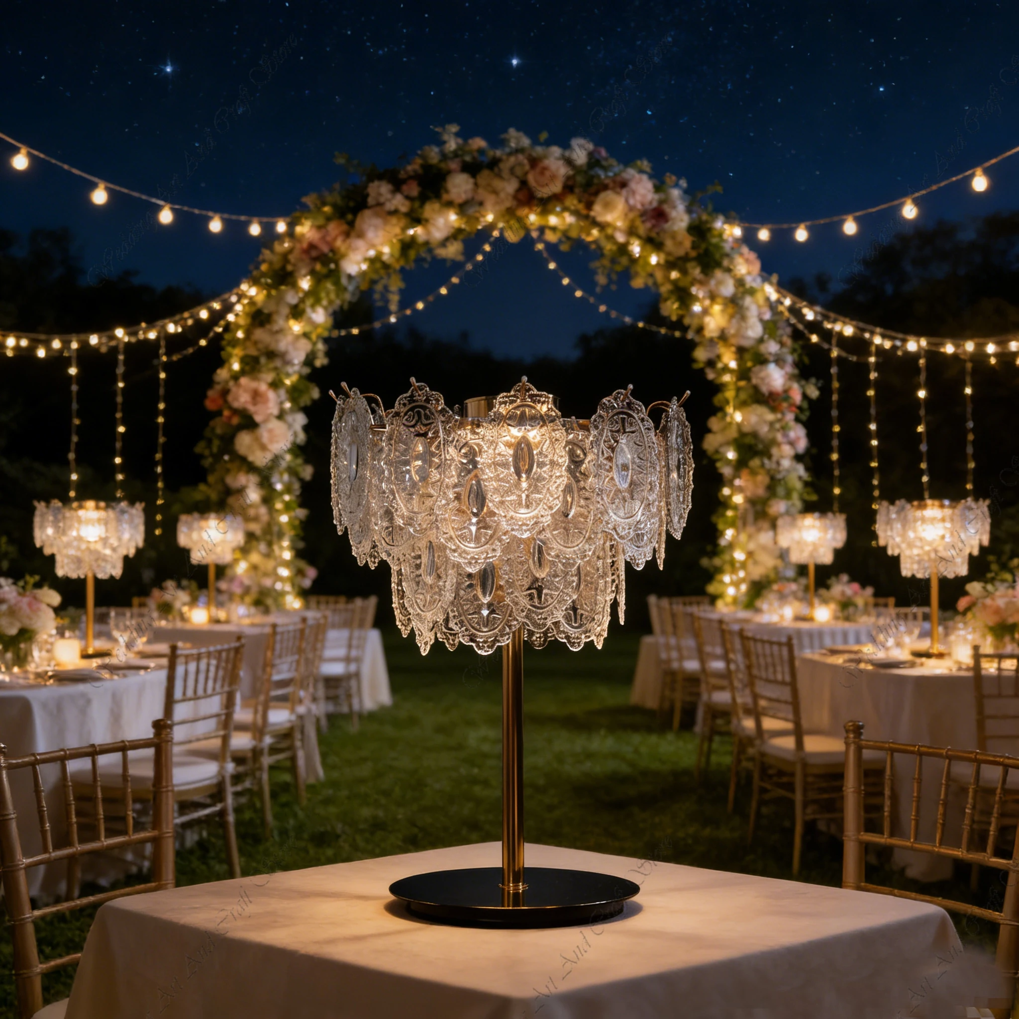 10pcs f30  55-105cm Acrylic Glass Remote Control LED Table Lamp Centerpiece  Floor LED Lamp for Wedding Event Decoration ivy700
