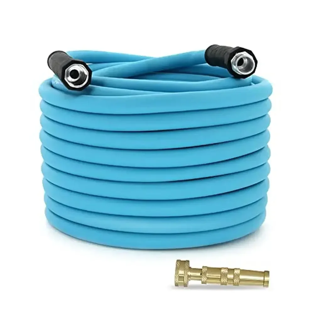 

RV Water Hose 100FT Lead-free Aluminum Fittings Garden Hose Extender/Hose Reel Kink-resistant Drinking Water Safe Adjustable