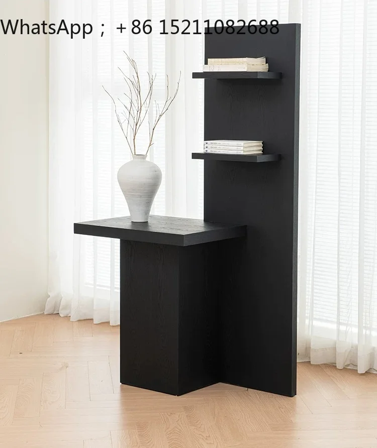 LLY wabi-sabi tea room against the wall tea set tea display cabinet living room creative bookshelf display combination