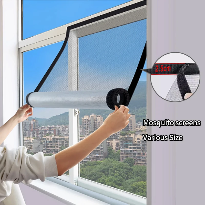 

Custom size，Window Screen Mosquito Net Sturdy and Reusable Easy Clean and Install Fiberglass Net Anti-mosquito，Fine mesh, summer