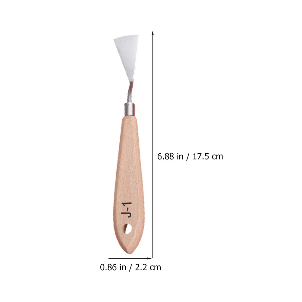 

6Pcs Oil Painting Spatulas Professional Wood Handle Painting Knives for Mixing Scraping Spreading Art Supplies