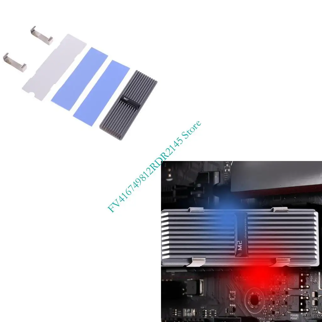 

B2EF for M.2 SSD NVMe Heat Sink heatsink 2280 SSD Hard Disk Aluminum Heat Sink with Thermal Pad for PCIe PC Radiat