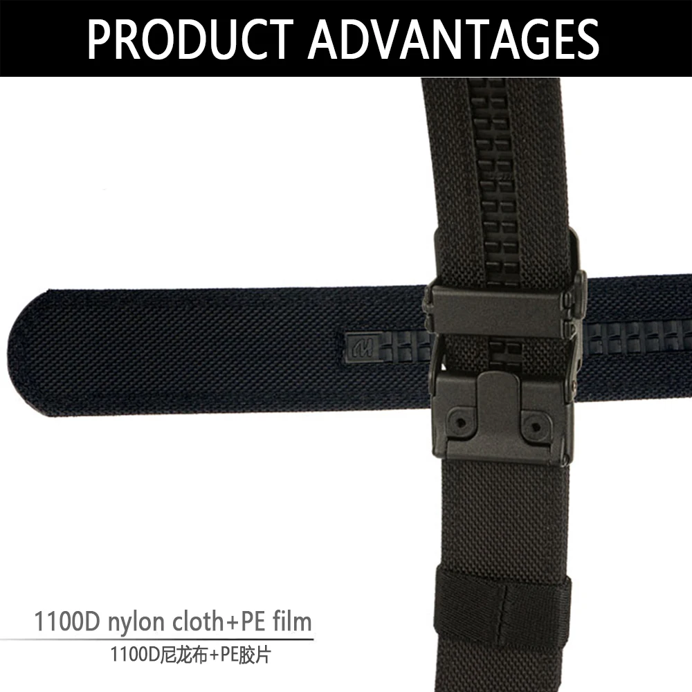 TUSHI Metal Buckle Outdoor Leisure Shoulder Strap Police Duty Belt Military Tactical Gun Belt Outdoor Girdle IPSC Accessories