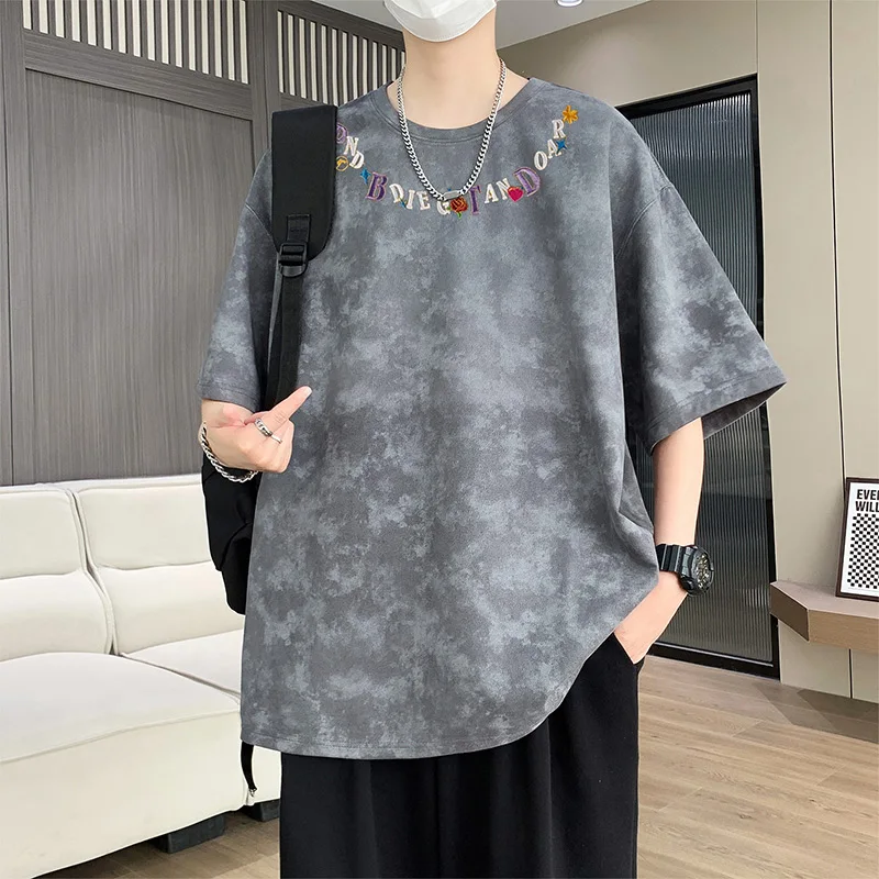 

Мужская модная футболка с коротким рукавом для активного отдыха, альпинизма и походов, удобная, свободная, легкая, быстросохнущая.