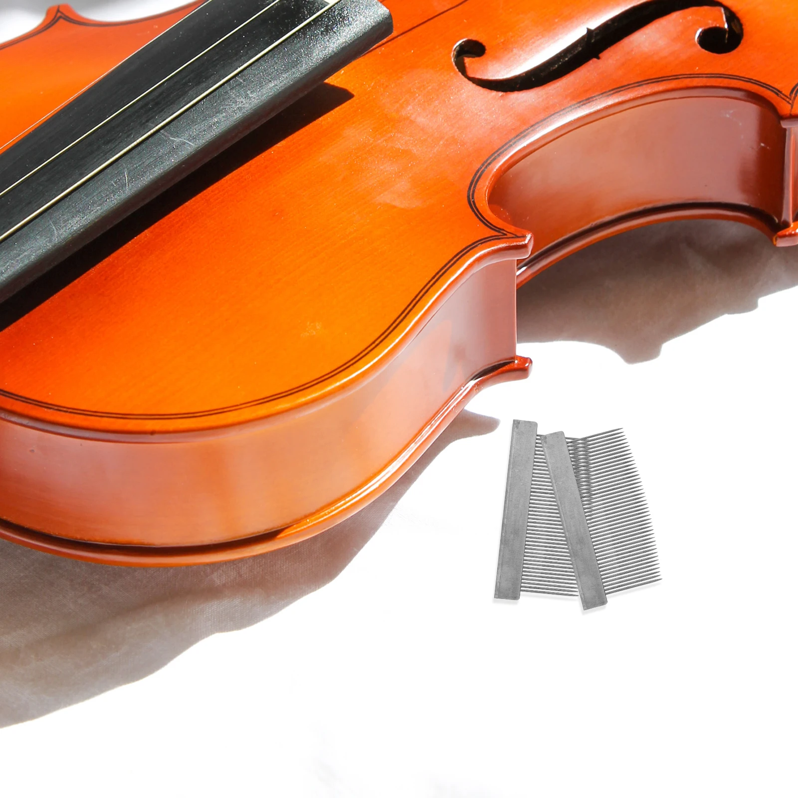 

2 Pcs Bow Grooming Tool Horse Hair Comb for Violin Iron Cleaning Making Smoother