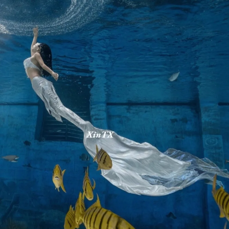 

Adult Parent Child Professional Simulated Mermaid Fish Tail For Adults And Children Large-sized Aquarium Performance Suit