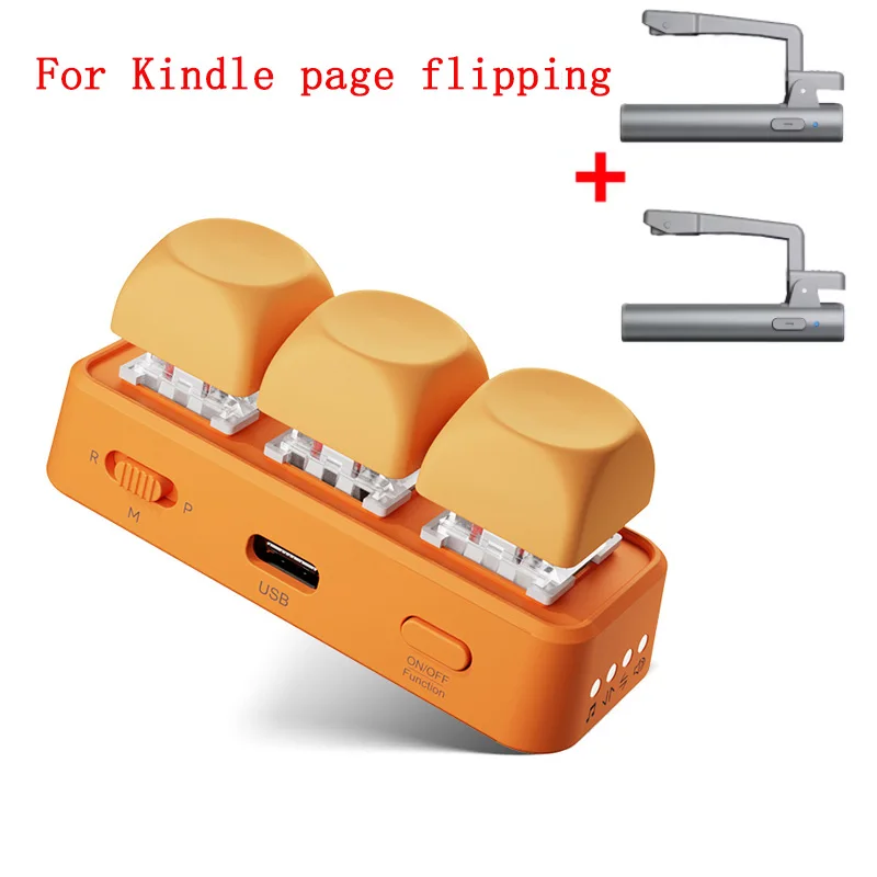 Blue Tooth Page Turner Short Video Slide PPT Page Flipping Music Switch Take Photos Keyboard Remote Control For Kindle E-book