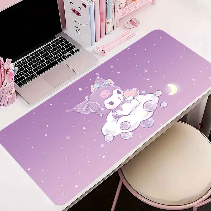 

Mousepad PC Gaming Accessories Computer Cabinet Extended Mat Non-Slip Mouse Pad Anime HD Keyboard Pad Office K-kuromi Desk Mat