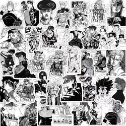 JJBA-Autocollant manga style Kujo Jotaro HigashikMiJosuke Kira Yoshikage, noir et blanc, stickers pour coque de téléphone, cadeau de décoration, DIY bricolage