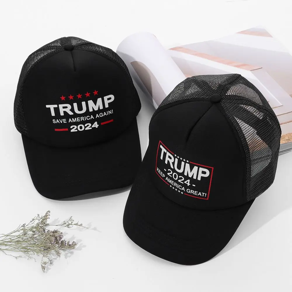 Sunscreen Black Trump 2024 Caps Trump Supporters Hat US Flag Hats