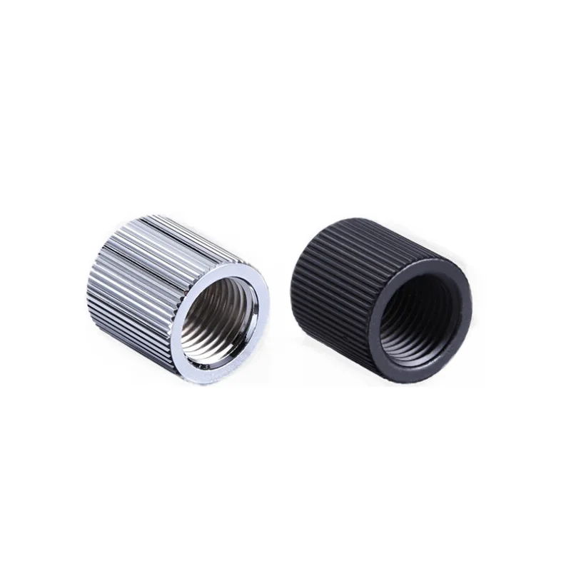 

G1/4 Female to Female Straight Coupler PC Water Cooling Connector Double Pass Through Fitting Adapter Black Silver