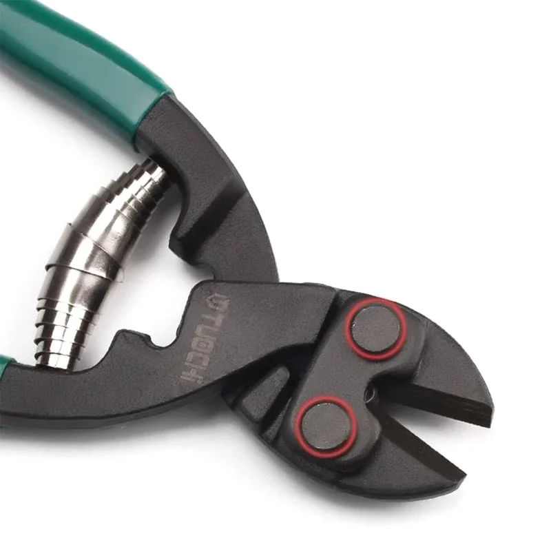 8-Inch Mini Cutter Vanadium Steel Construction Hardened Cutting Edges Designed for Heavy Duty Wire