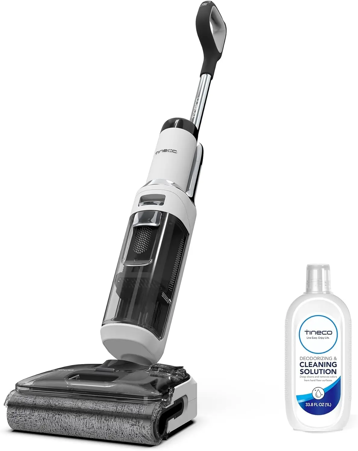 Floor One Stretch S6 Cordless Wet Dry Vacuum Cleaner, 180°Lay-Flat Smart Vacuum Mop&Floor Cleaning Solution 33.8 Oz