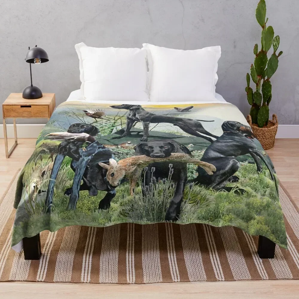 

Black German Shorthaired Pointer Throw Blanket sofa bed Plush Tourist Blankets