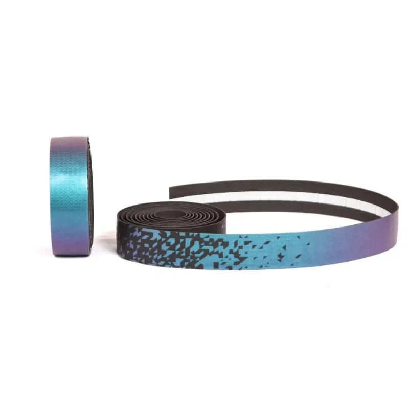 Road handlebar tape anti-slip shock absorption two-color dead fly bicycle curved handlebar leather breathable handlebar tape