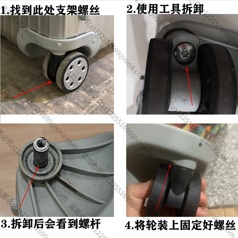 Adequado para bagagem Rimowa Universal Wheel Repair Trolley Case Wheel