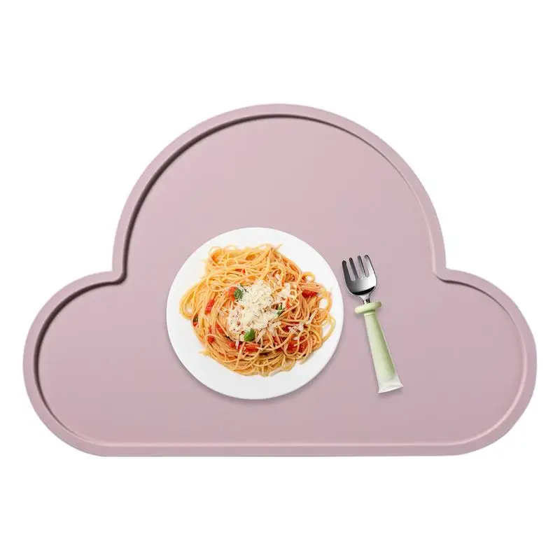 Kitchen Table Cloud Shape Silicone Baby Place Mat Non-slip Heat Resistant Waterproof Dinning Bowl Plates