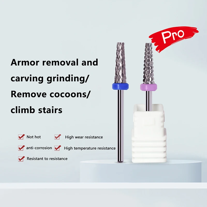 タングステン鋼超硬バレルネイルドリルビット 3/32インチ 高品質ロータリーミリングカッター マニキュアビット ドリルアクセサリー ネイルツール