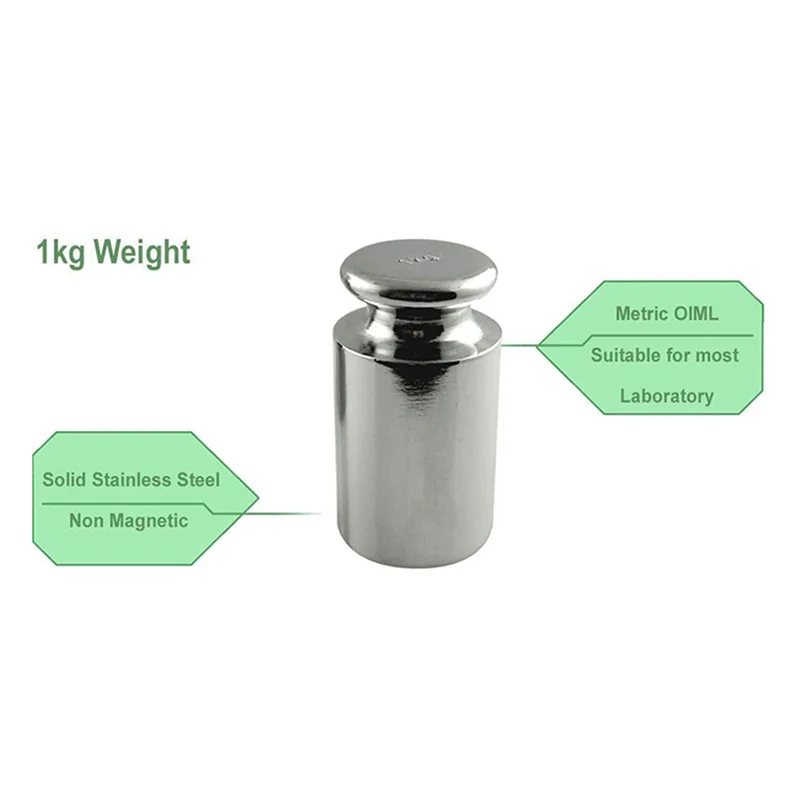 2X Calibration Weight For AWS Digital Scale, Carbon Steel, Chrome Finish, 1000G (1KG WGT)