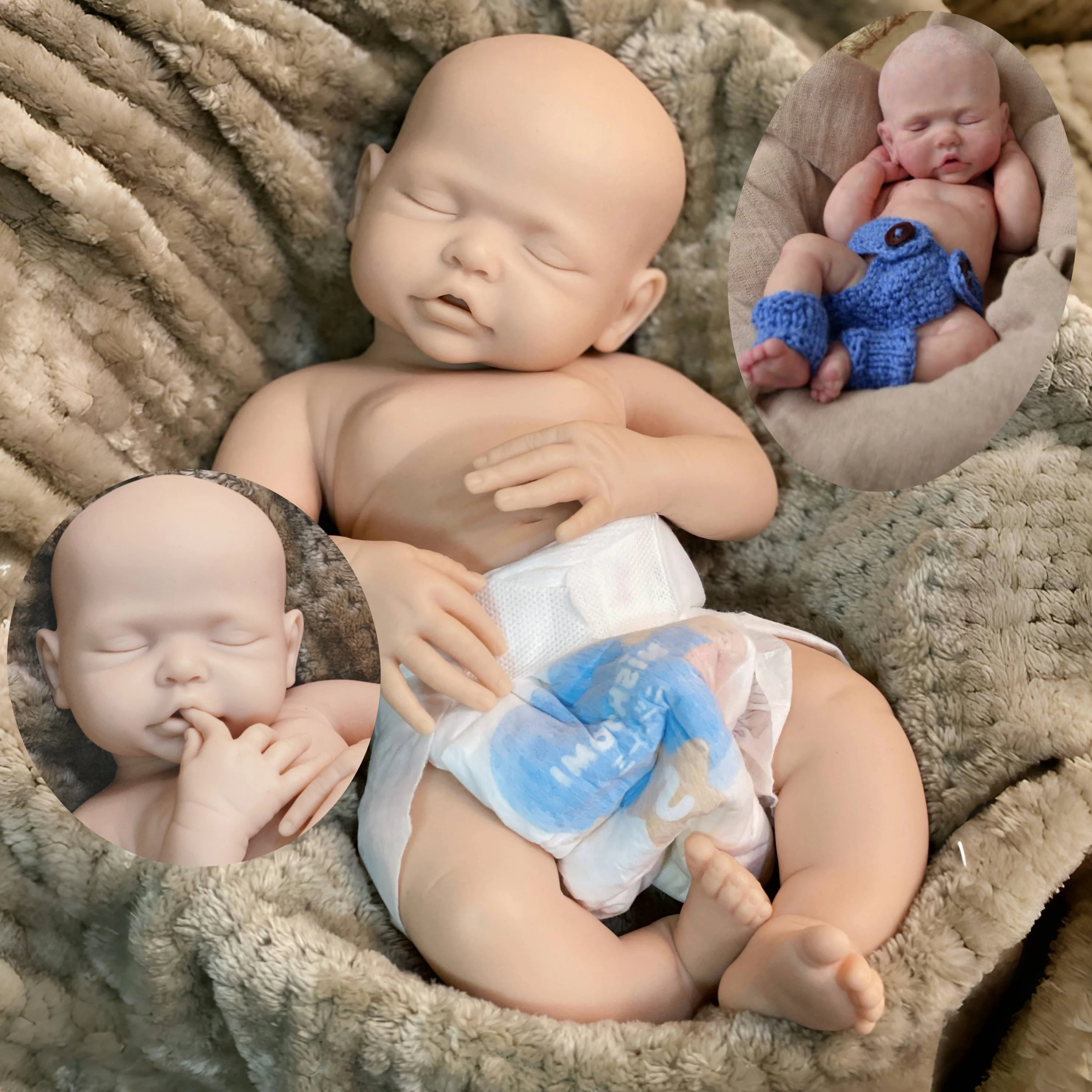 17Inch Reborn Doll Girls Unpainted Full Body Soft Silicone Realistic Bebe Reborn Doll Toys For Kid's Christmas Gifts Reborn Baby