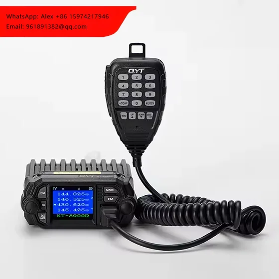 

QYT KT-8900D 25W Mini Vhf Uhf Dual Band Color Screen Mobile Car Radio