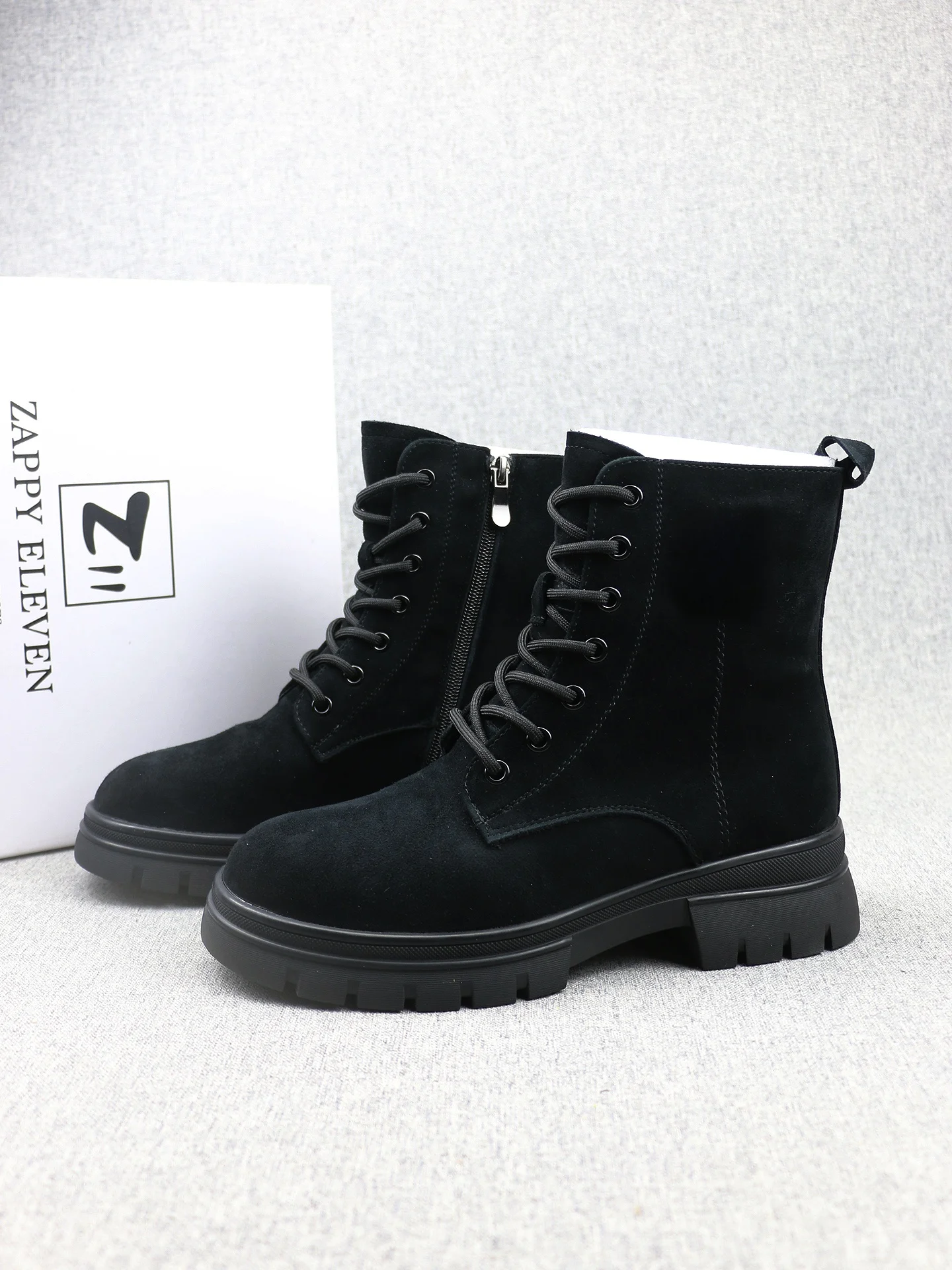 

eepskin Fce Lined Boots Women's Winter Warm Waterproof Rubber Sole ort Booties Side Zipper Closure round Toe