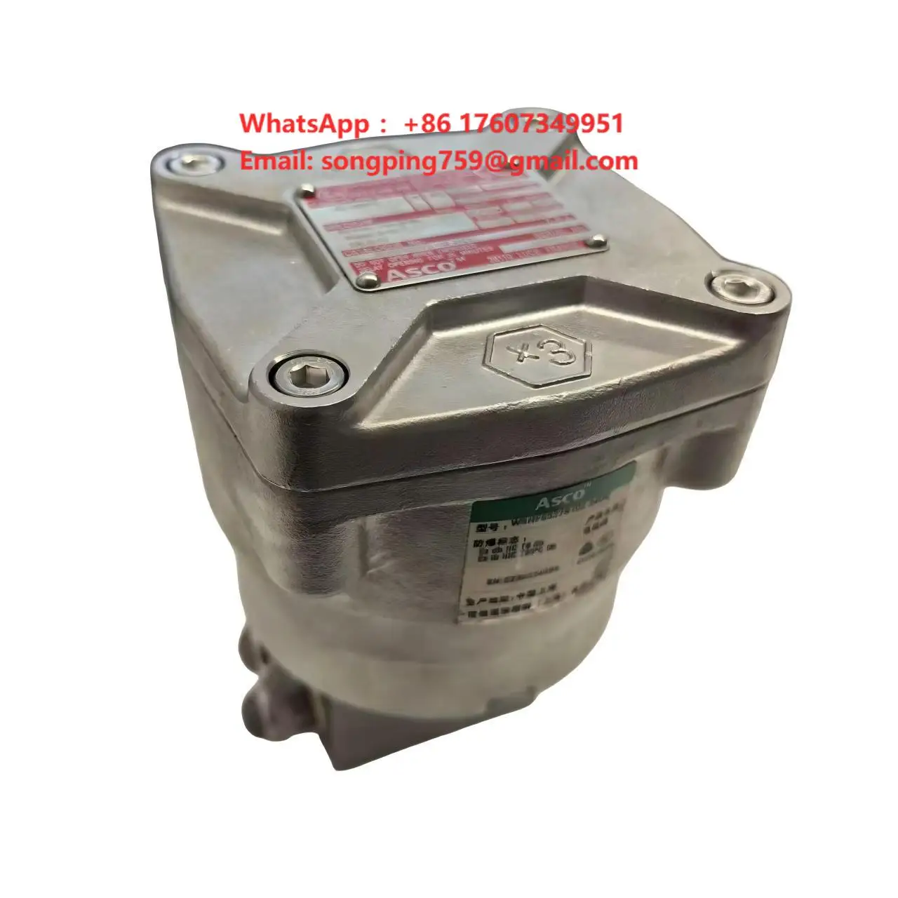 ASCO Solenoid Valve WSNF8327B102 24VDC Auto Reset 2-position 3-way 1/4NPT Port Size