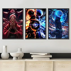 1pc Anime Jujutsu Kaisen Prints Poster Figure Itadori Yuji Gojo Satoru Canvas Painting Home Decor Poster Fans Gifts-unframed