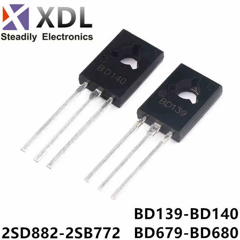 20PCS BD139 BD140 ( 10PCS BD139 + 10PCS BD140 ) (10PCS BD679 + 10PCS BD680 ) (10PCS 2SD882 + 10PCS 2SB772 ) TO-126 D882 B772