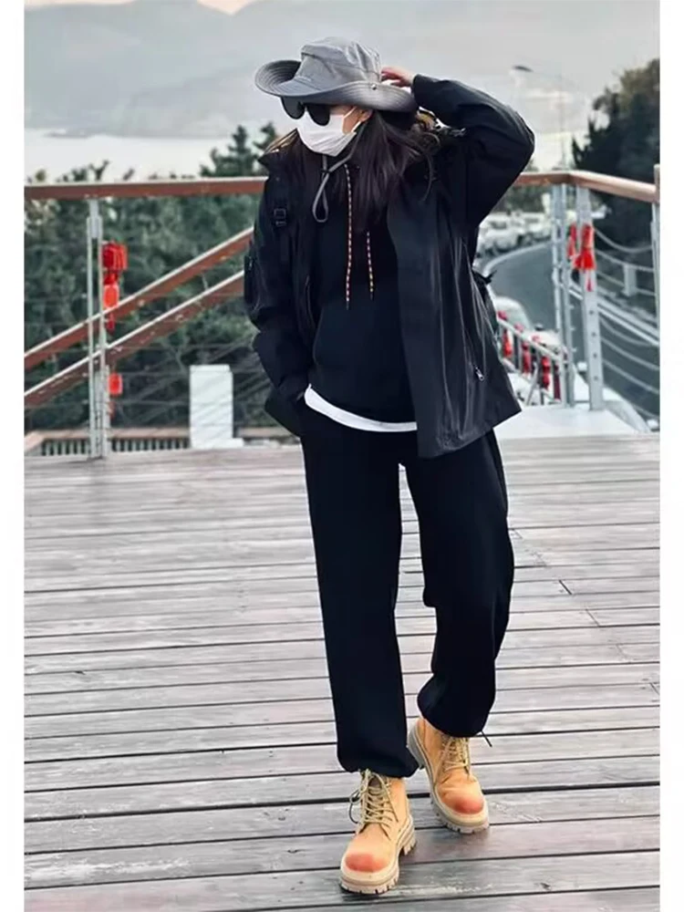 

Мужские зимние повседневные спортивные брюки на подкладке Fce, прямые брюки со средней заниженной талией, тканевые брюки Cleanfit Sle для ежедневного использования