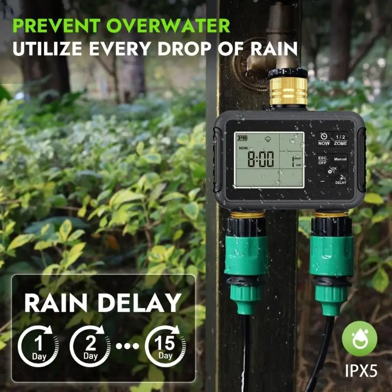 

Автоматический контроллер воды для газона QX2E премиум-класса с двумя выходами