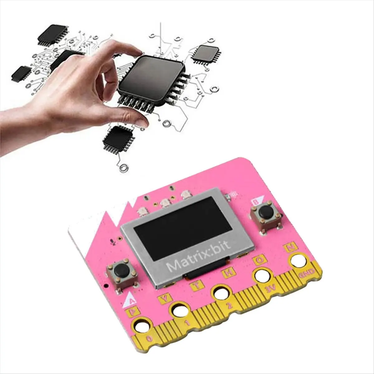 [VALUE PACK]Matrix: Bit Development Board 0.96 Inch OLED 2.4G Radio/WIFI/BLE Bluetooth Graphical Programming C++/Python/Mind+