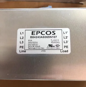 1PCS /LOT TDK EPCOS original brand new B84243A 6065N107 65A 300/520V single-phase power EMI filter