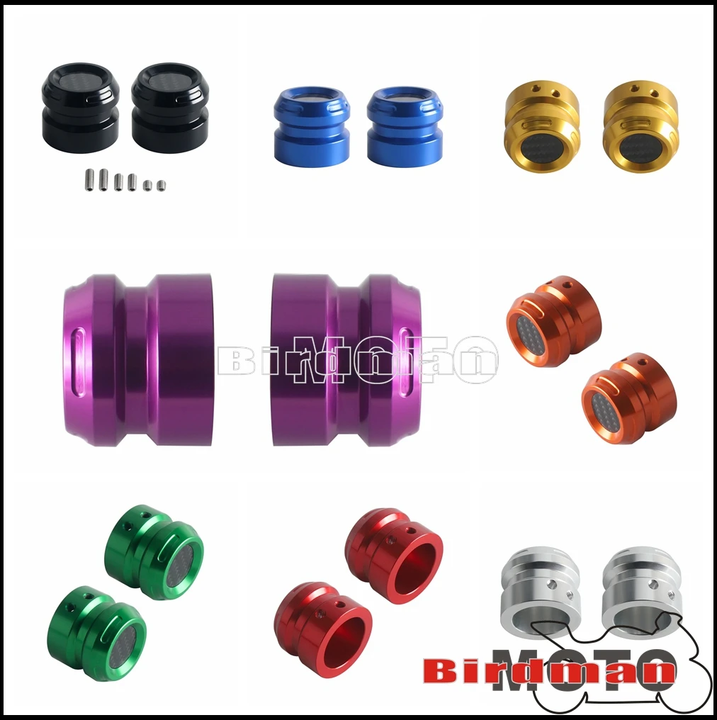 Motorcycle Multi Color Carbon Fiber Front Fork Wheel Axle Cover Nut Caps Protector For Harley Softail Touring Dyna Trike 2008-Up