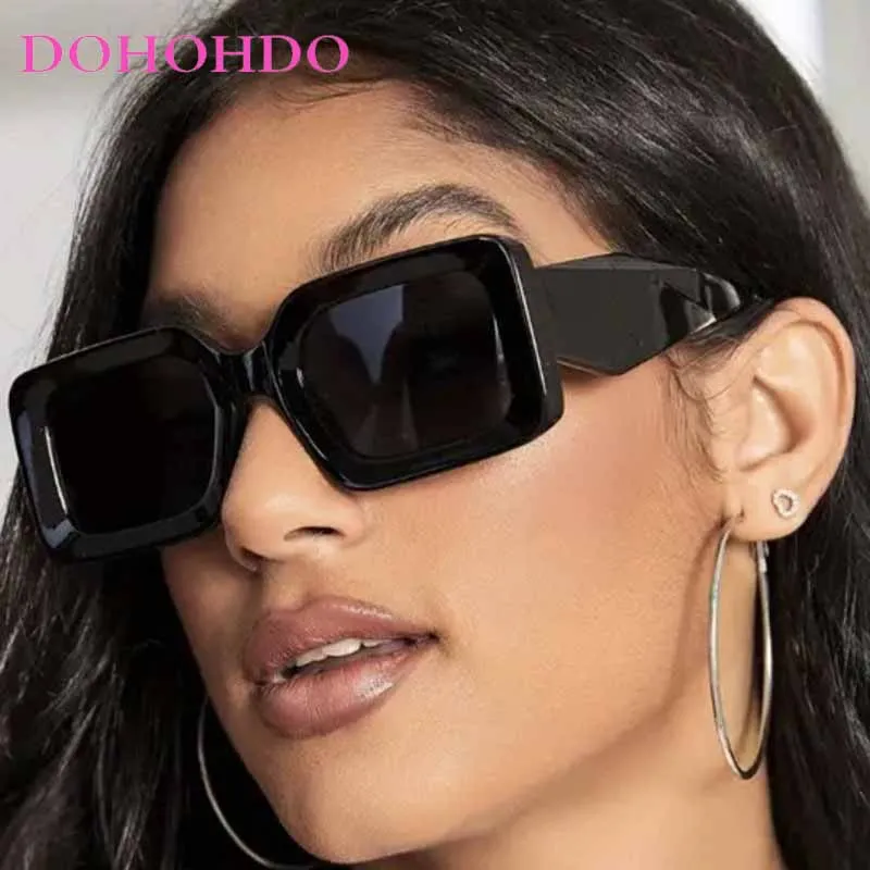 

DOHOHDO New Fashion Women Square Sunglasses Oversized Brand Y2K Punk Men Sports Sun Glasses Female Outdoor Cycling Eyewear UV400