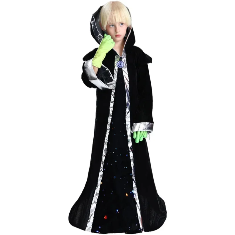 Memune Exclusive Kids Deep Space Alien Lord น่ากลัวปาร์ตี้ฮาโลวีนเครื่องแต่งกายแฟนซี E