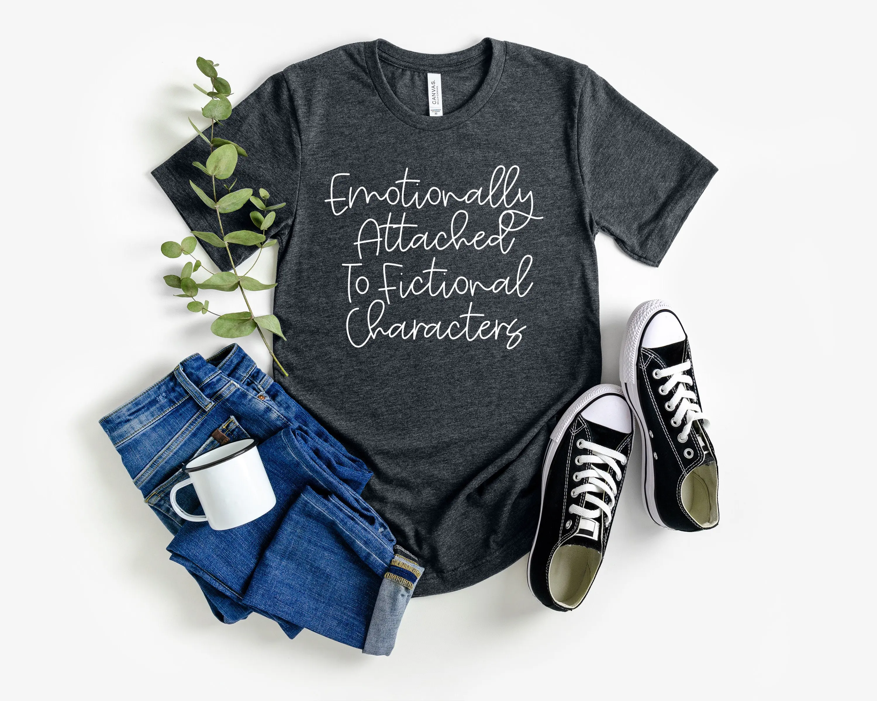 Emotionally attached to characters shirt romance lover gift novel writing bookish for writer novelist