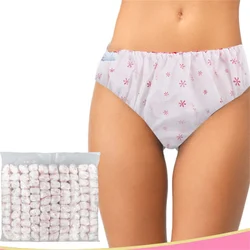 50pcs Disposable Panties Ladies Cotton Sterile Travel Business Trip Shorts Portable Pregnant Women Postpartum Spa Stretch Briefs