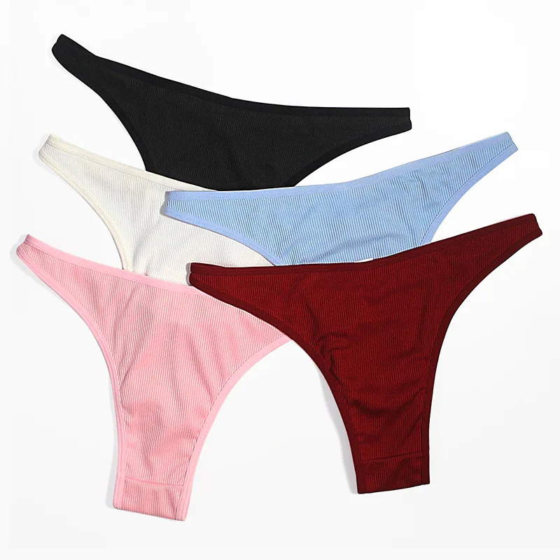 Rib Breathable String Femme Sexy Underwear Solid Color Metal Heart Hollow Out Slips Thong Panties Fashion 2022 Mutande Donna