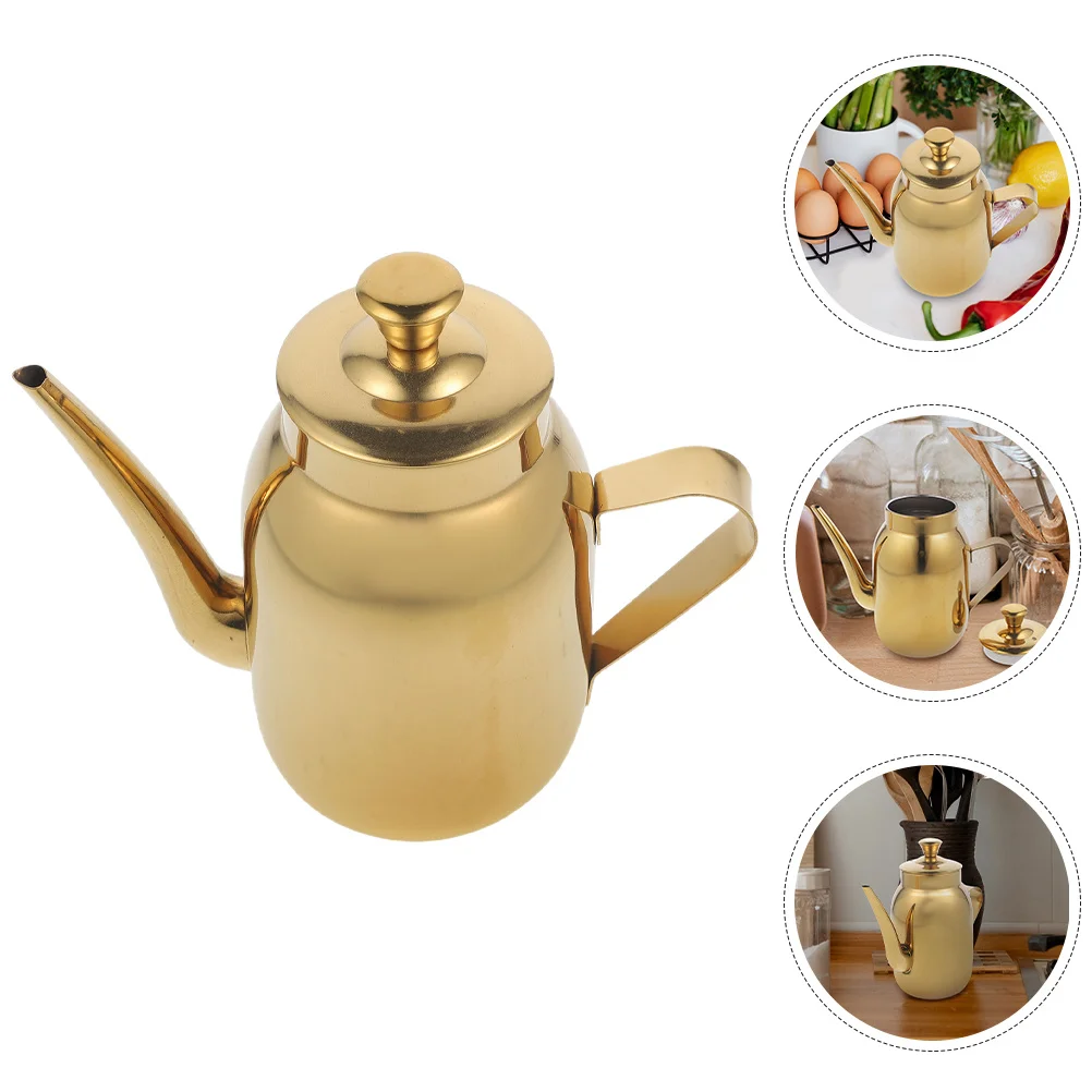 

Stainless Steel Oil Storage Container Pot Grease Oil Dispenser Bottle Vinegar Kettle Kitchen Accessory Soy Sauce Dispenser