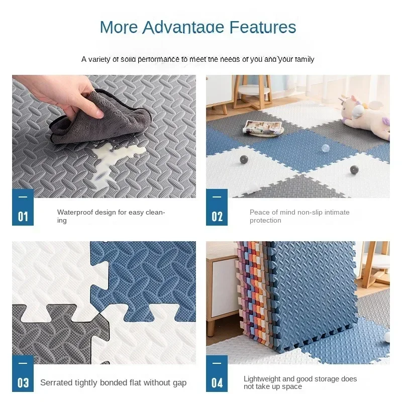 Children\'s Game Puzzle Floor Mat Durable Non-slip Carpet for Fitness Equipment Mats Bedroom Living Room Home Decoration