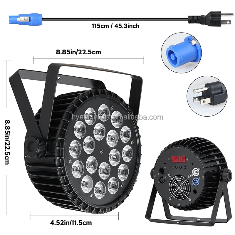

18 шт. Par Light RGBWA UV LED Par Can DMX512 Шестицветное освещение Par